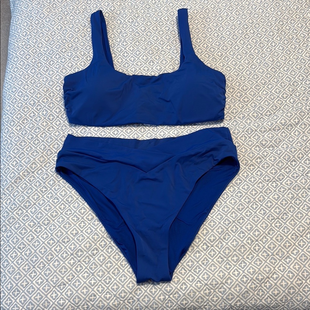 Victoria's Secret Royal Blue Bikini with skirt 3 piece